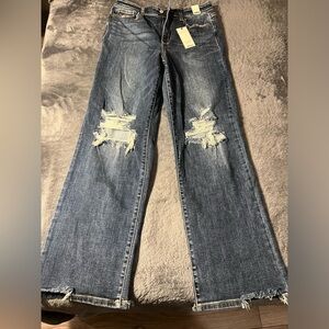 Judy Blue jeans. Size 11/30. Dark blue wash.
